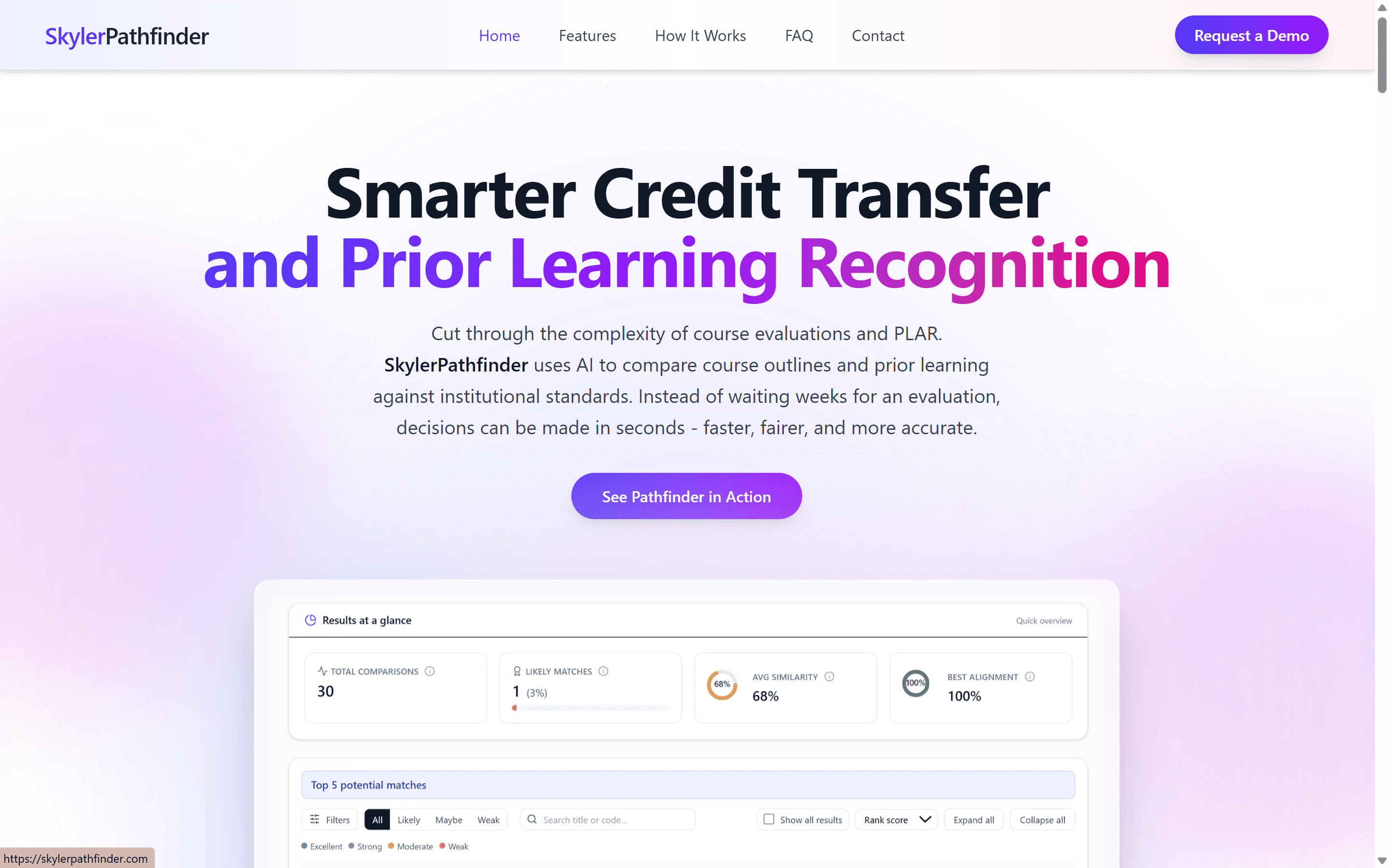 Landing Page for an AI Tool